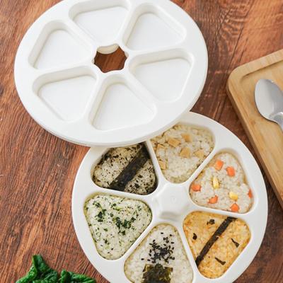 6-in-1 Bento Rice Mold Kit BPA-Free Sushi Press for Seaweed Rolls Japanese Onigiri Mold Triangle Maker for Home Party Food Prep