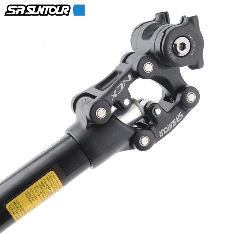 SUNTOUR NCX Suspension Seatpost: 30.9mm Four-Bar Linkage, Mountain Bike Shock-Absorbing, Bright Polished