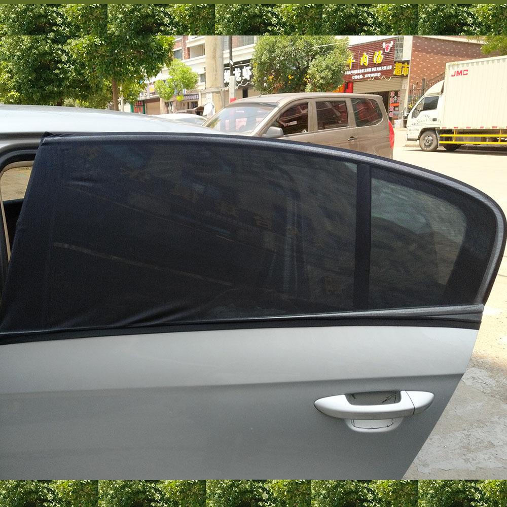 2pcs Universal Sun Shades Front Rear Side Seat Car Window Socks Baby Kids Protection Sunshade Curtain Sun Visor Shade Mesh