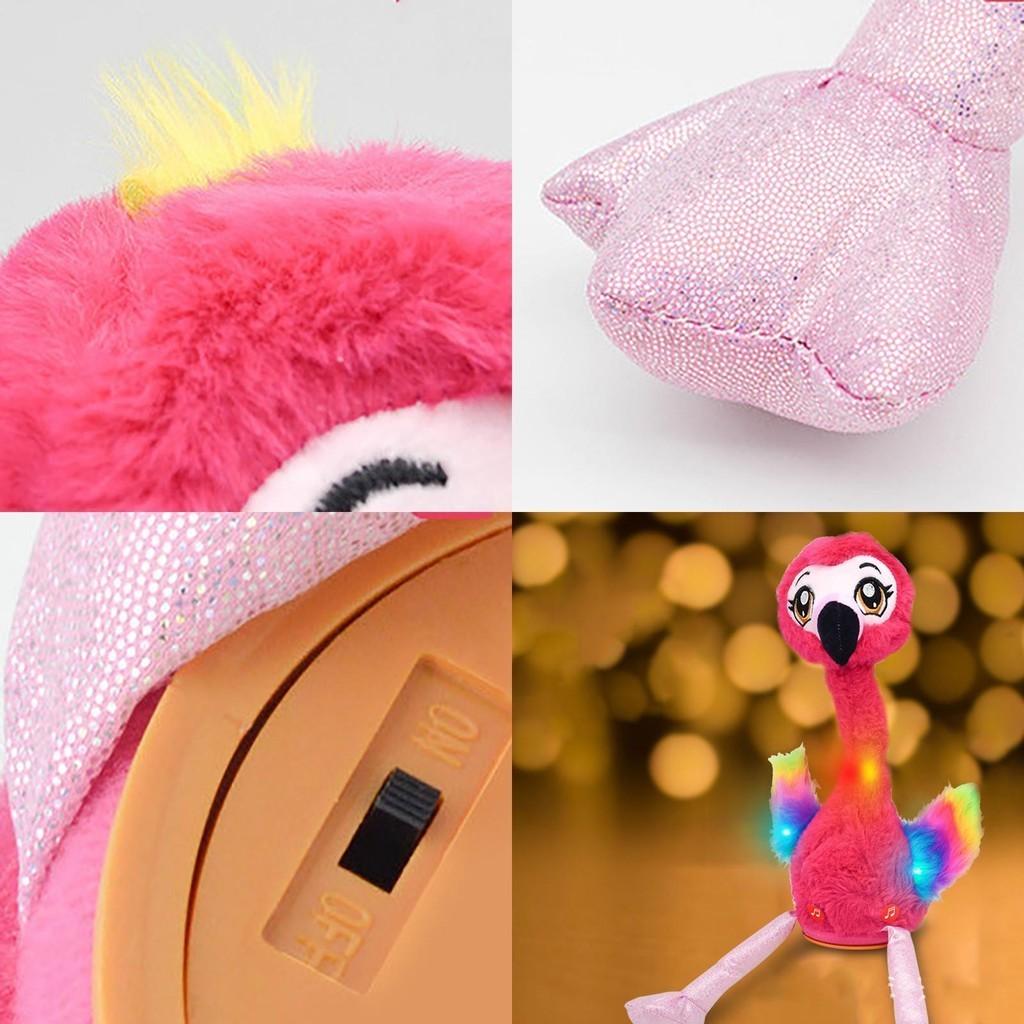 Talking And Singing Flamingo Plush Toy Interactive Birthday Gift