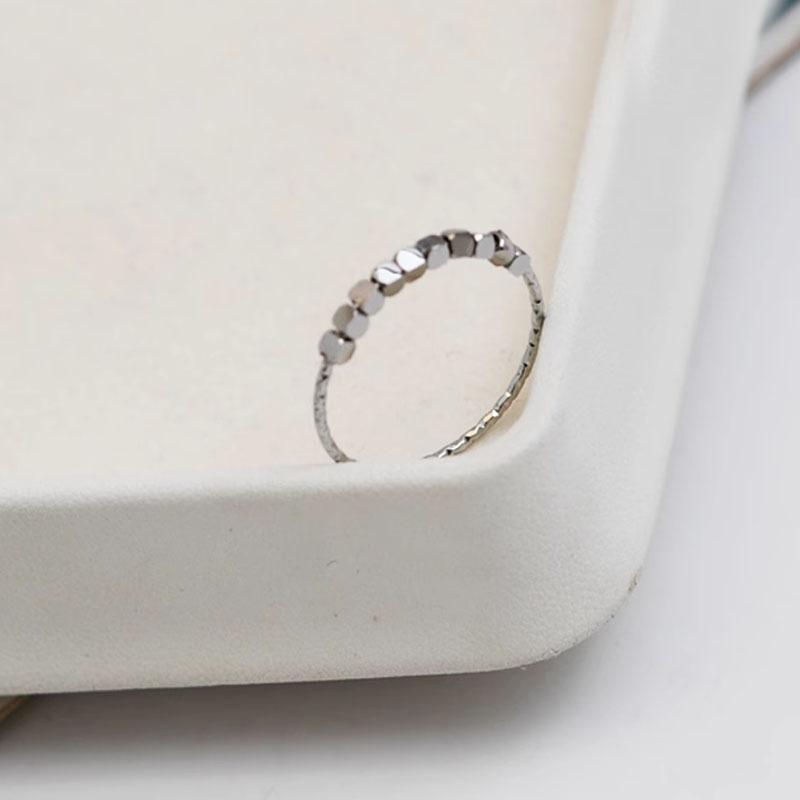 

Stainless Steel Women Rings Simple Twist Rope Coin Heart Round Texture Bands Ring Wedding Jewelry 10