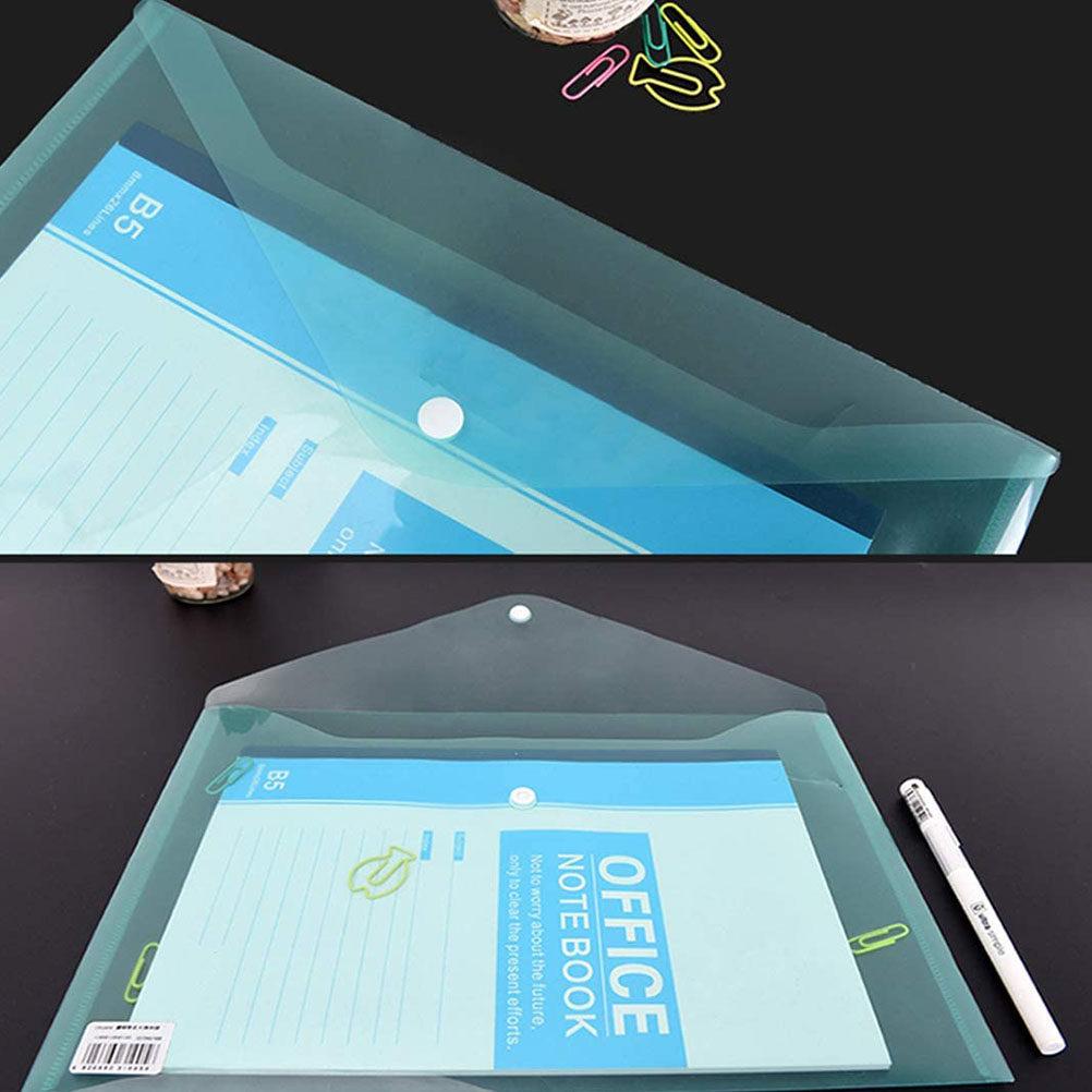 12Pcs Colorful A4 Document Bags Transparent Plastic File Folder Office Document Organizer Storage Pouch File Bag China Mainland