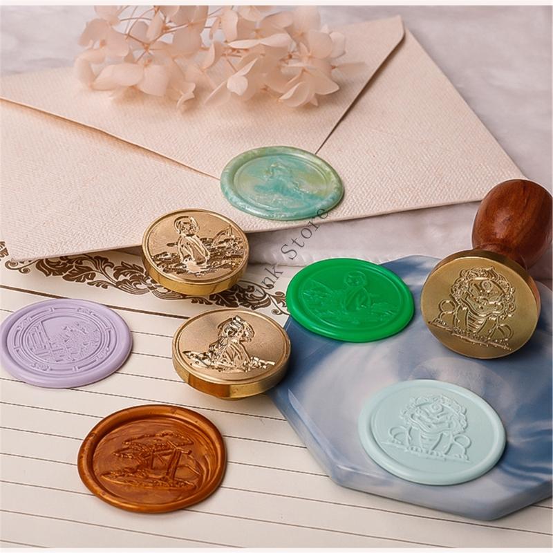 Antique Seal Stamp Head Embossed Wax Seal Stamp Metal Seal Stamp Head for Seal Letter Envelope Card Wedding Invitation