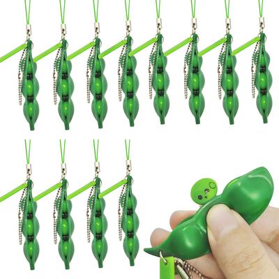 5Pcs Fidget Toys Squeeze Pea Beans Keychain Decompression Toy Funny Gifts Adults Regalo Cumpleaños Invitados Niños