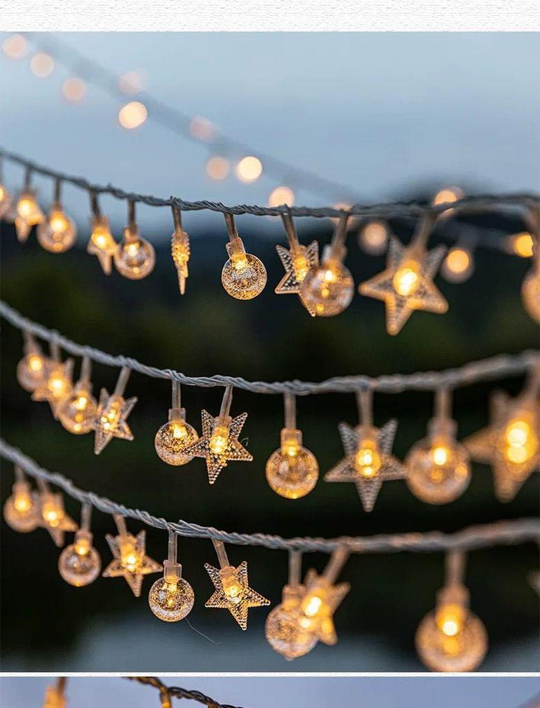 Outdoor Solar Bubble Ball Christmas Fairy String Lights for Patio and Garden