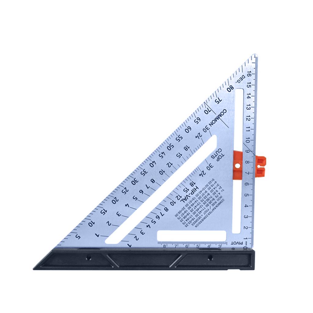 Triangle Ruler Thickening Angle Protractor Aluminum Alloy Carpenter Measurement Square Ruler Woodworking Triangle Ruler