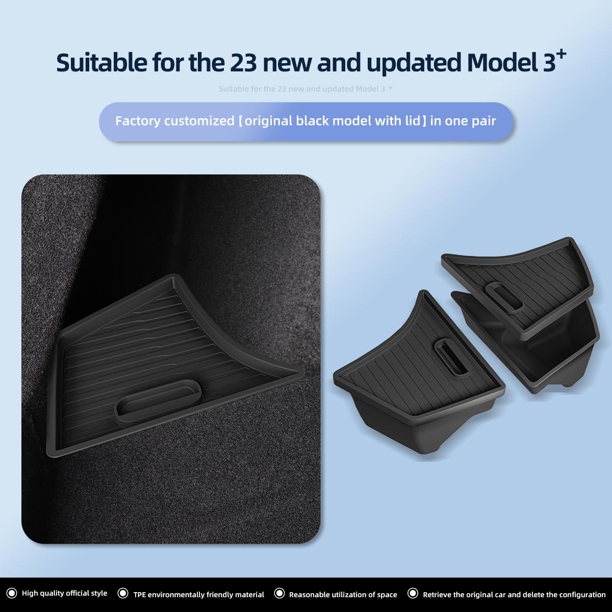 

Для Tesla Model 3 Highland Автомобильный задний багажник Ящик для хранения Автомобильные аксессуары для интерьера Левый и правый органайзер Ящик для хранения 2025