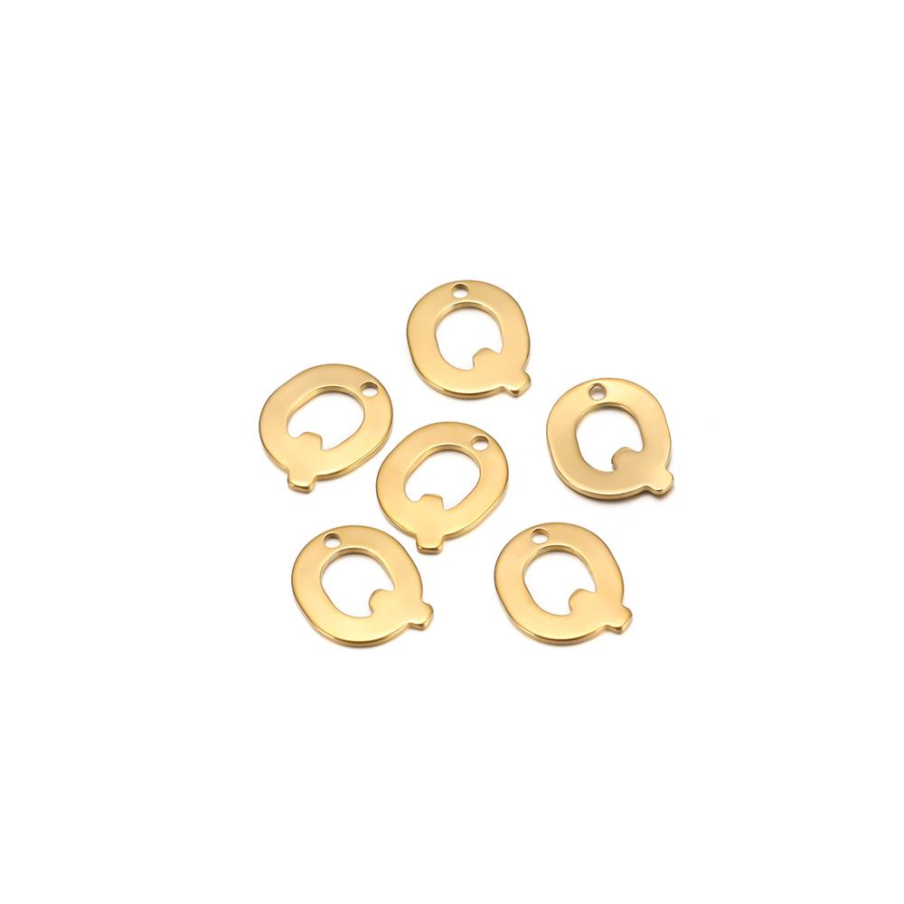 30pcs Stainless Steel Gold Color A-Z 26 Letter Pendant Alphabet Charms Pendant for DIY Jewelry Making Earrings Bracelet Necklace