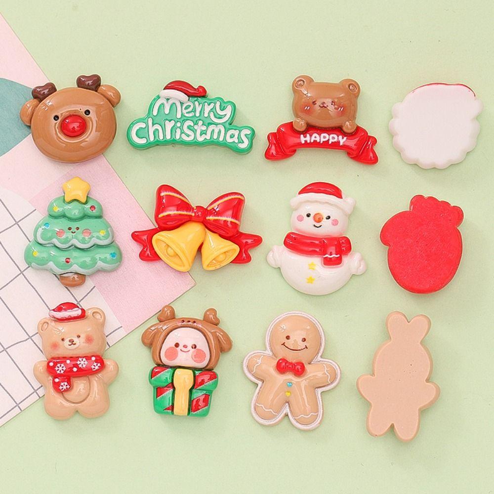 10PCS Resin Santa Resin Cabochons Scrapbooking  Christmas  Collection