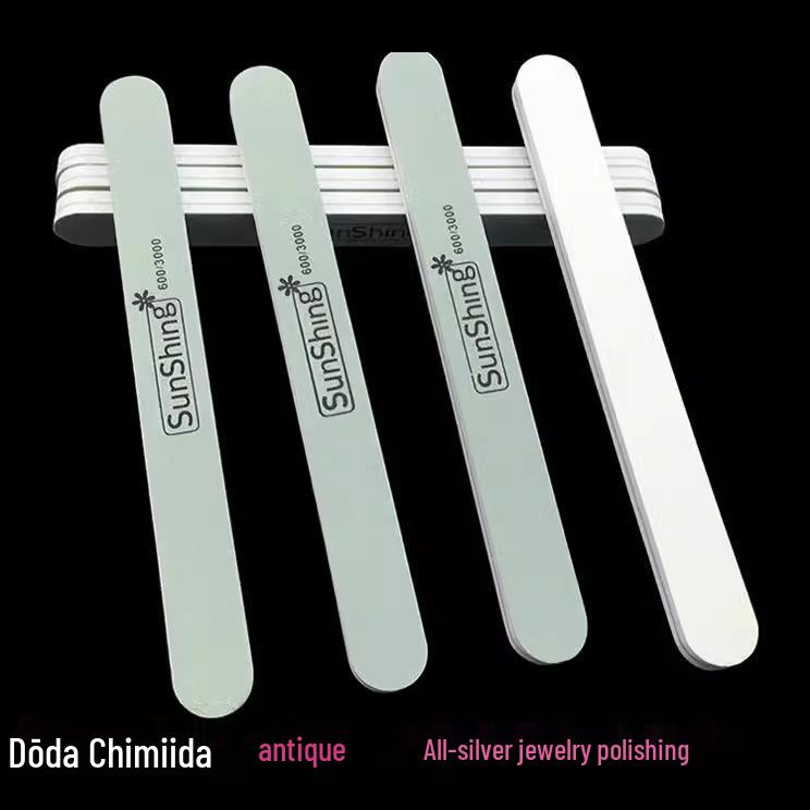 Wenwan Silver & Gold Polishing Stick - Green/White Manicure & Decontamination Tool