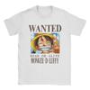 Unisex Womens Luffy Wanted T Shirt One Piece Japan Anime Pure Cotton Clothing Novelty Short Sleeve Tee Shirt Plus Size TShirts