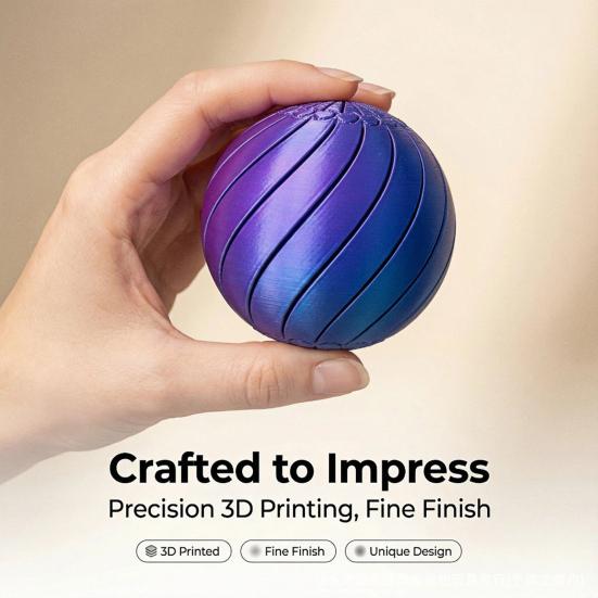 3D Printed Fidget Ball Toy Sensory Spinner Gear Sphere Fidget Toy with Liquid Flow Effect Twistable Desk Toy for Office Home Anxiety Stress Relief