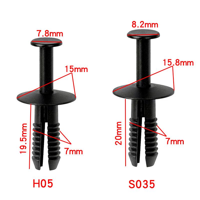 Fits Mercedes, BMW 1/3/5 Series, Mini: Fender Liner Nylon Push Rivet Clip Fastener