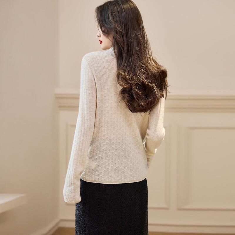 Srcr Women's 100% Cashmere High-Neck Knit Sweater