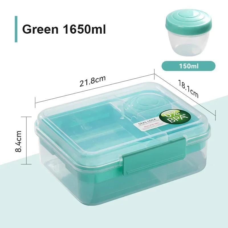 Bento Boxes Picnic Salad Portable Kids Lunch Box Multi-functional Lunchbox with Compartments Meal Prep Food Storage Containers
