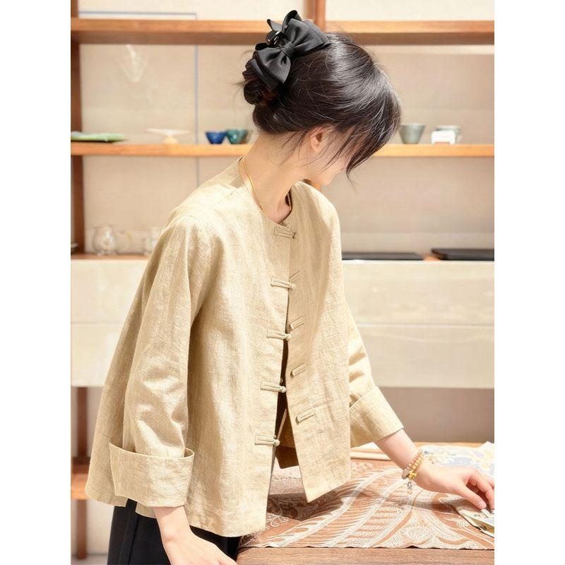 Women's Clothing, National Style Tops, Zen-Inspired, High-End, Exquisite Tang Suit Shirts, Jackets, Blouses for Women, 2026 Spring New Collection
