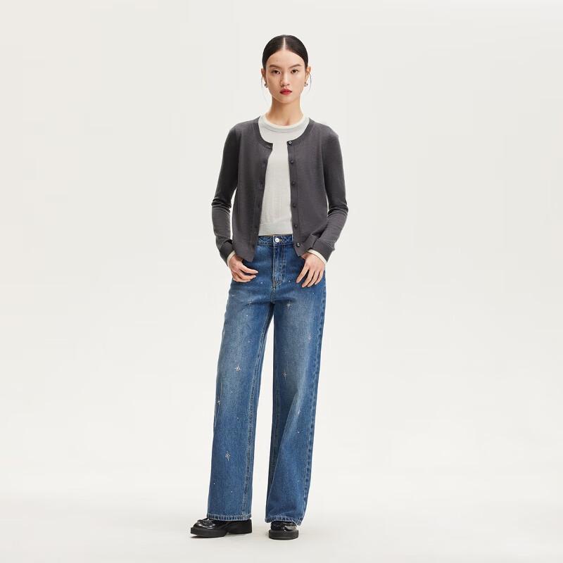 Veromoda Faux Two-Piece Color-Block Knit Sweater