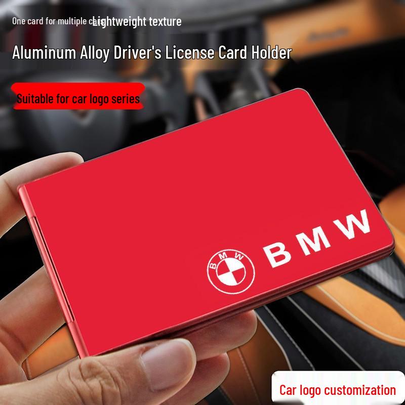 Aluminum Alloy Driver's License & Vehicle Card Holder: Ultra-Thin, High-End Case with Four Slots, Two-in-One Design, Creative and Stylish.
