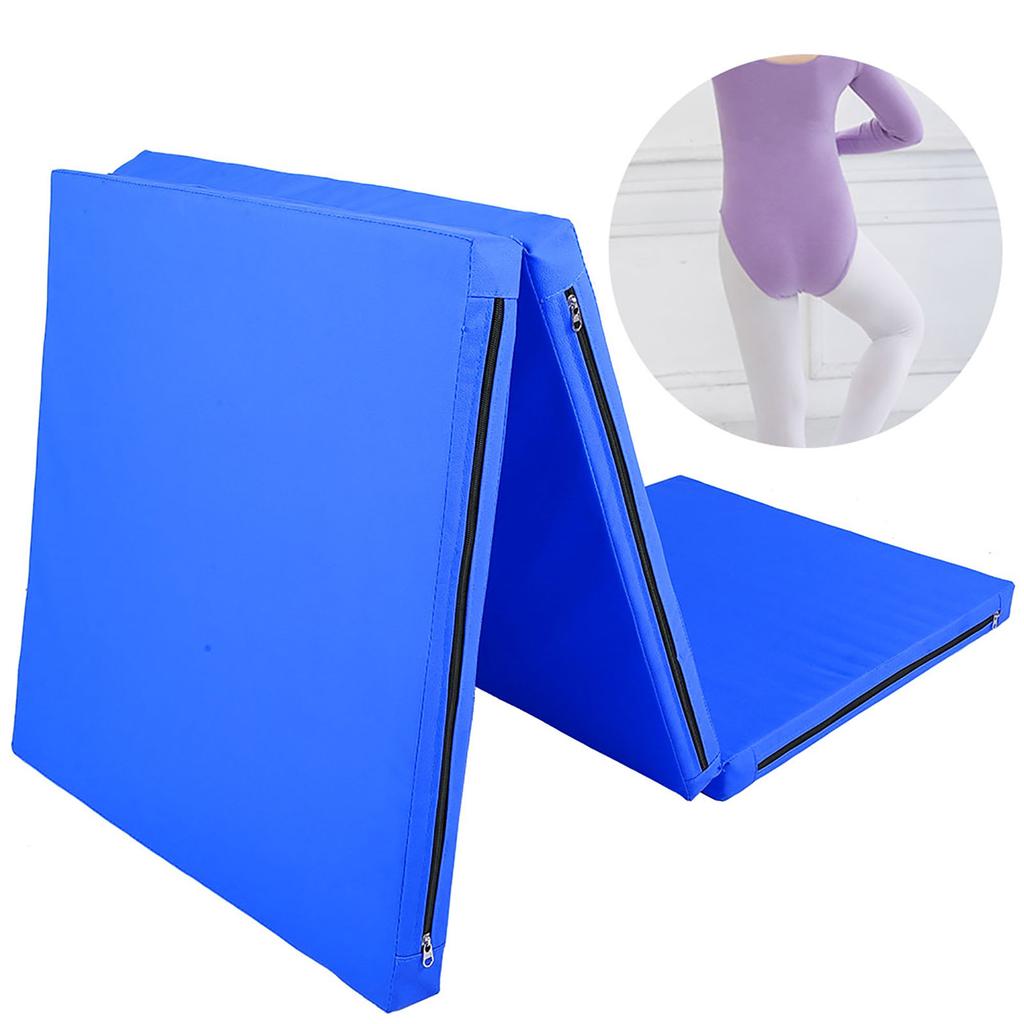 Sports Folding Gym Exercise Workout Training Child Gymnastics Dance Fitness Yoga Mat(Blue)