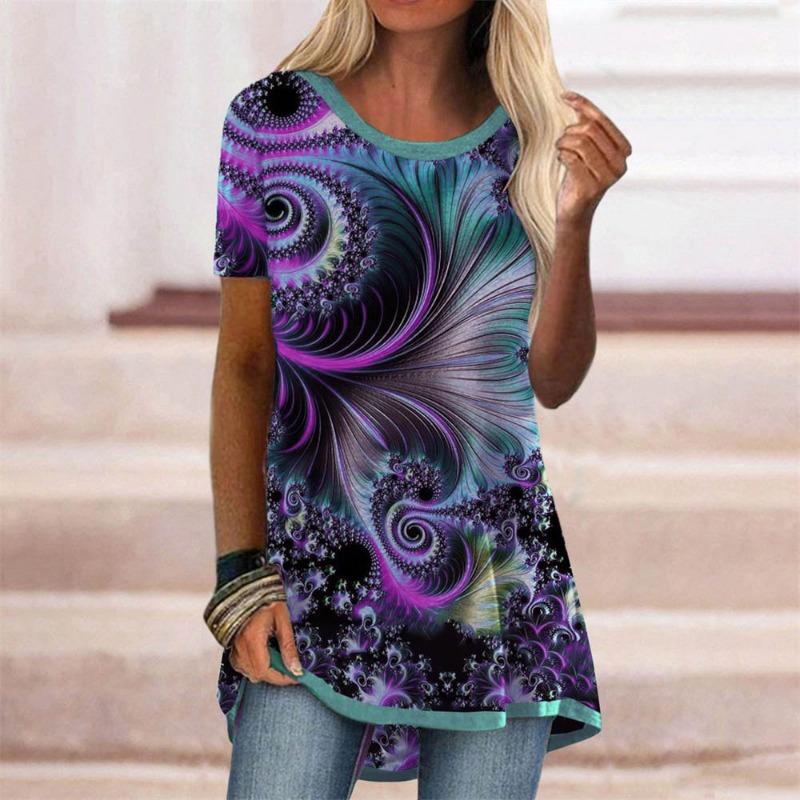 

Abstract Color Gradient 3D Print T-shirt Summer Streetwear Women Short Sleeve T Shirts Y2K Tops Woman Tees Oversized Clothing 5XL