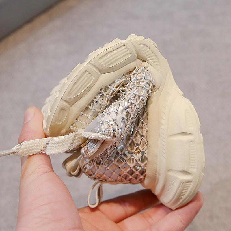 Students Sneakers Handsome Comfort Kids Basketball Shoes Mesh Breathable 2025 New Children Sports Shoes Thick Soft Sole Trendy