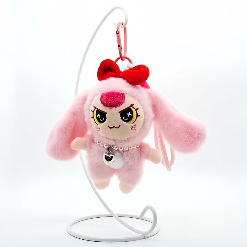 15cm Kawaii Elf Rabbit Keychain Plush Toys Long Ear Bunny Backpack Pendants Bag Accesseries for Women Girls Birthday Gifts