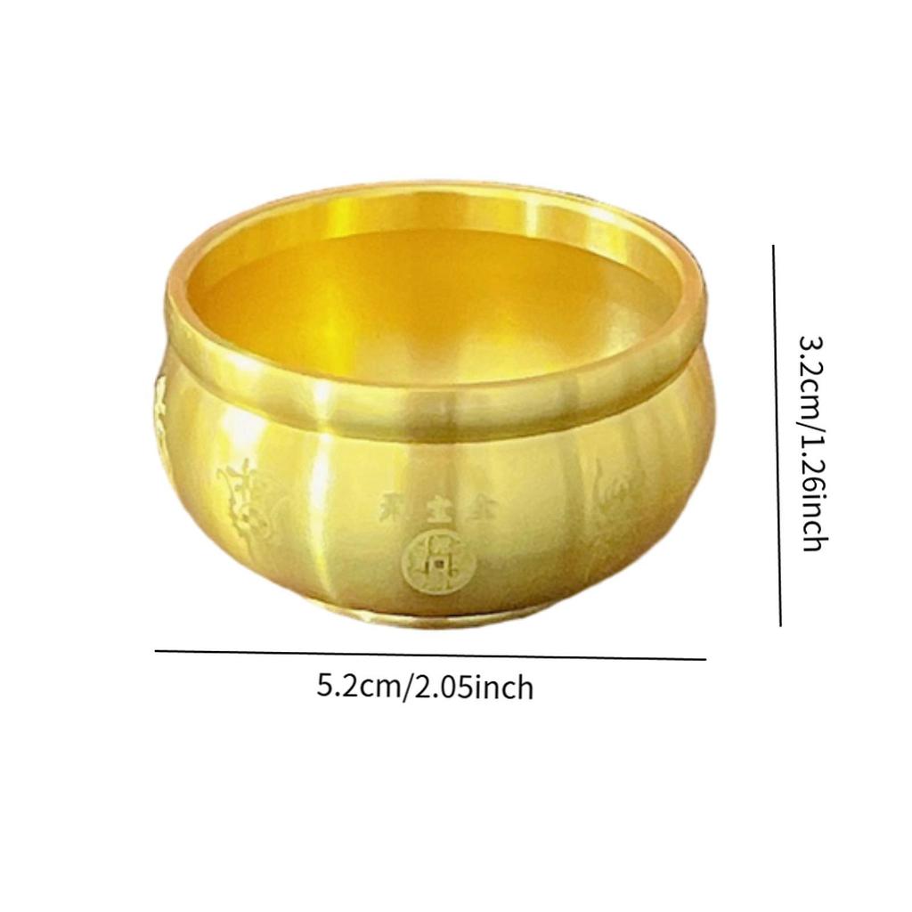 Feng Shui Treasure Bowl Desktop Ornament Gift Decor Luck Fu Bowl Creative Statue