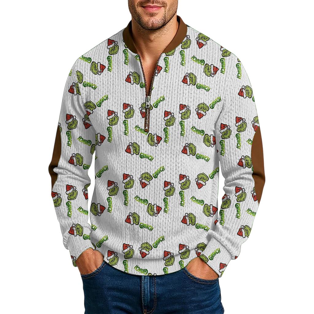 Men'S Outdoor Zipper Long Sleeved Sportswear Casual Sweatshirt