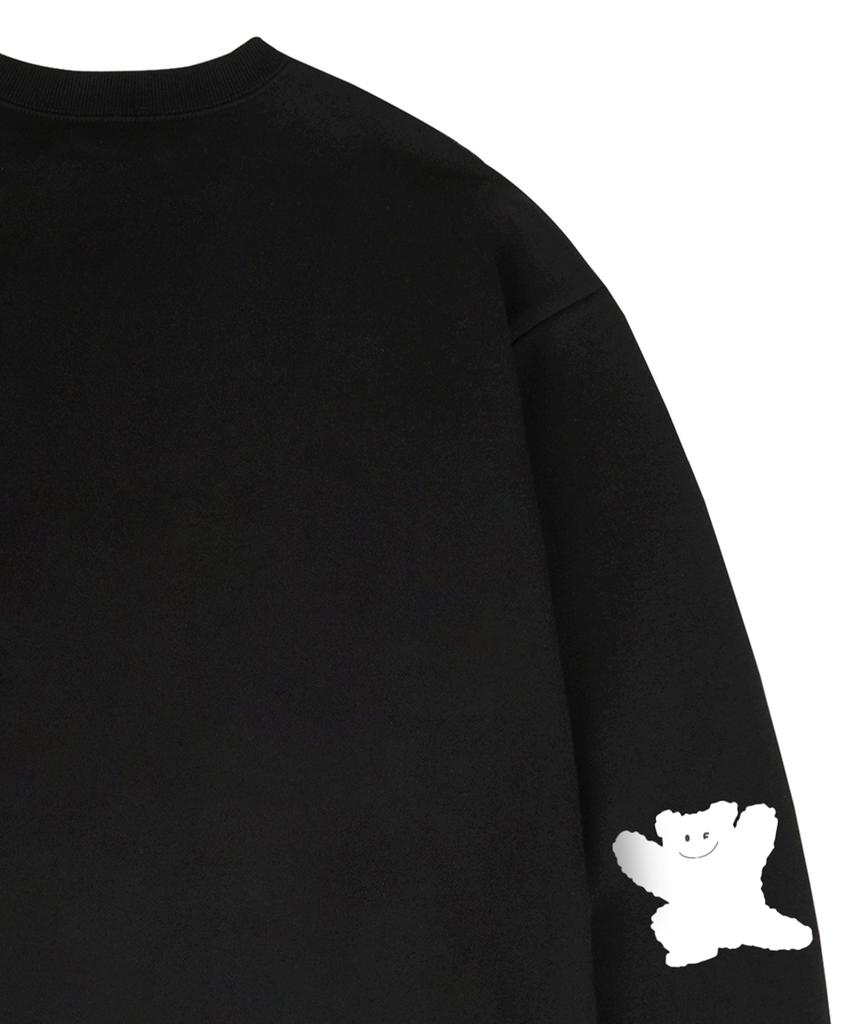 GRAVER [Unisex] Elbow I Love Bear Sweatshirt_Black