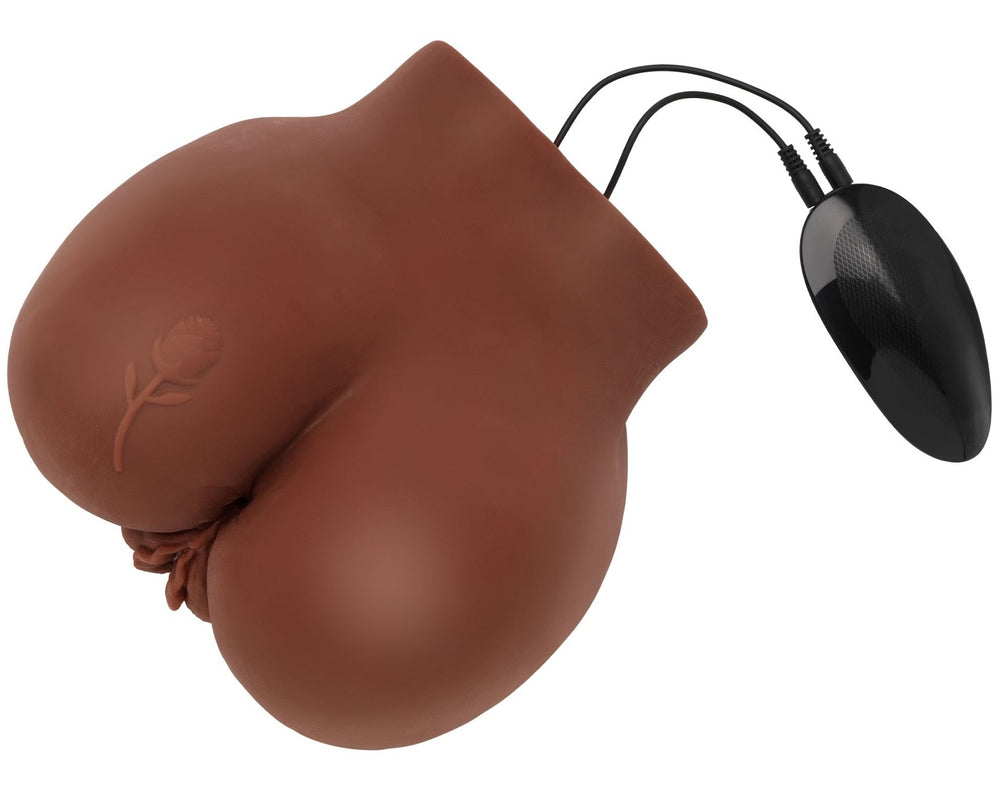 Masturbateur Réaliste Vibrant BIG ASS 2 Entrées Marron - Hidden Desire - Masturbateurs Réalistes