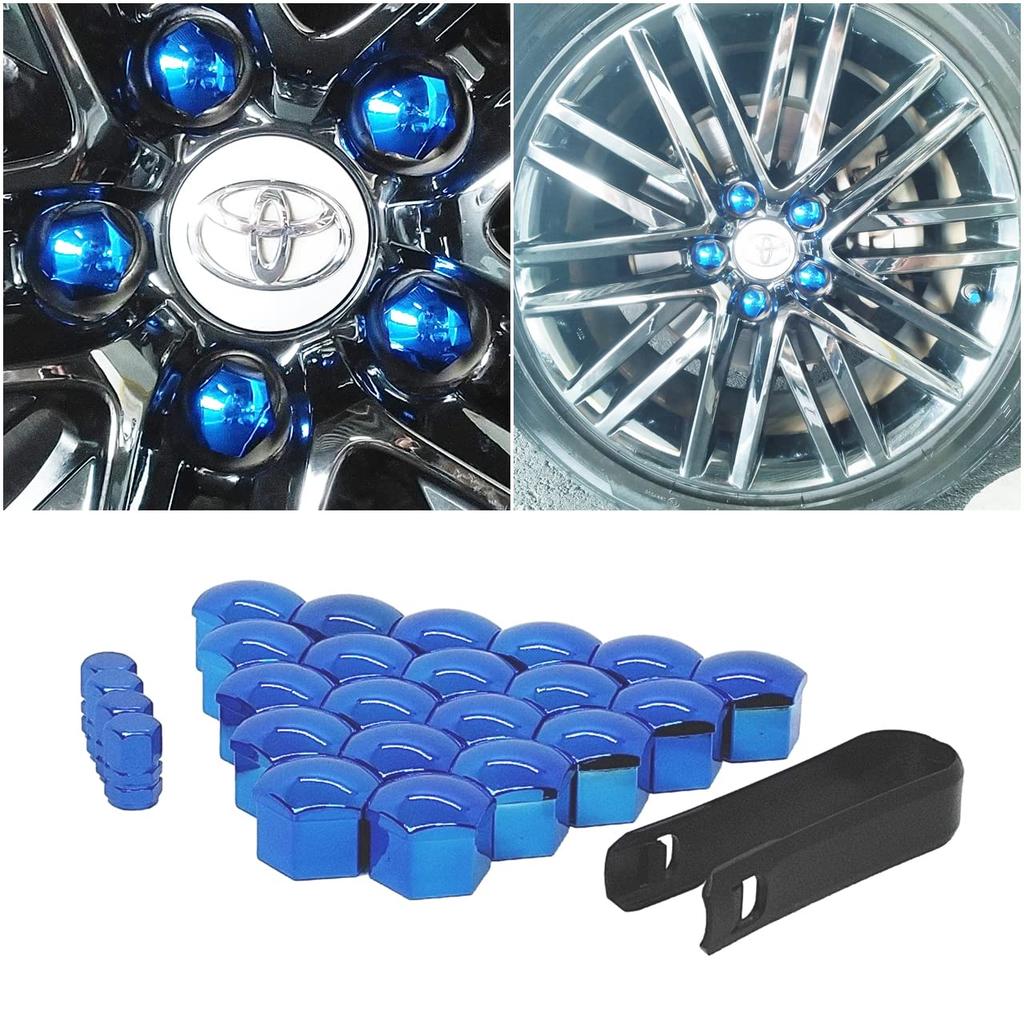 [ST S Michiko] Wheel nut cap blue metallic color air