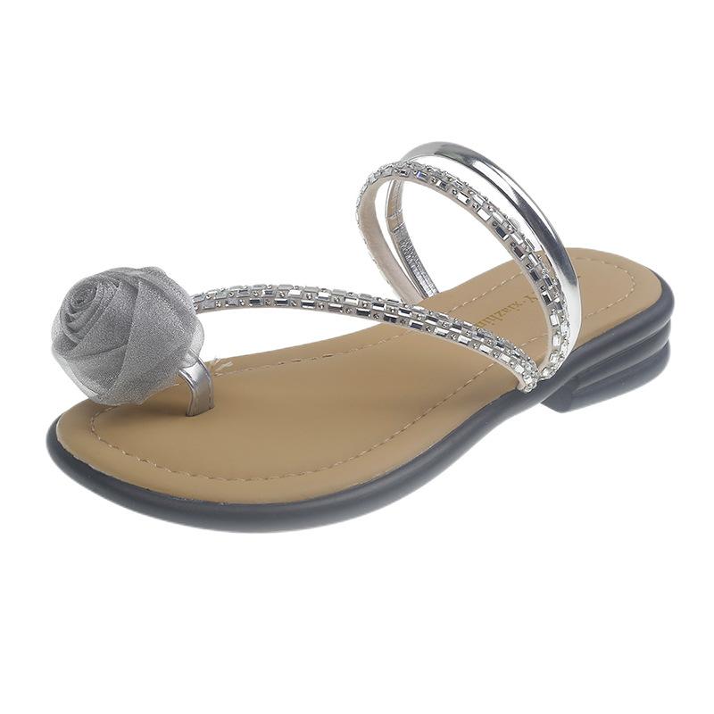 

Французские маленькие прохладные тапочки на плоской подошве женские 2025 новая мода для улицы летние красивые сандалии для пляжа на морском побережье 40