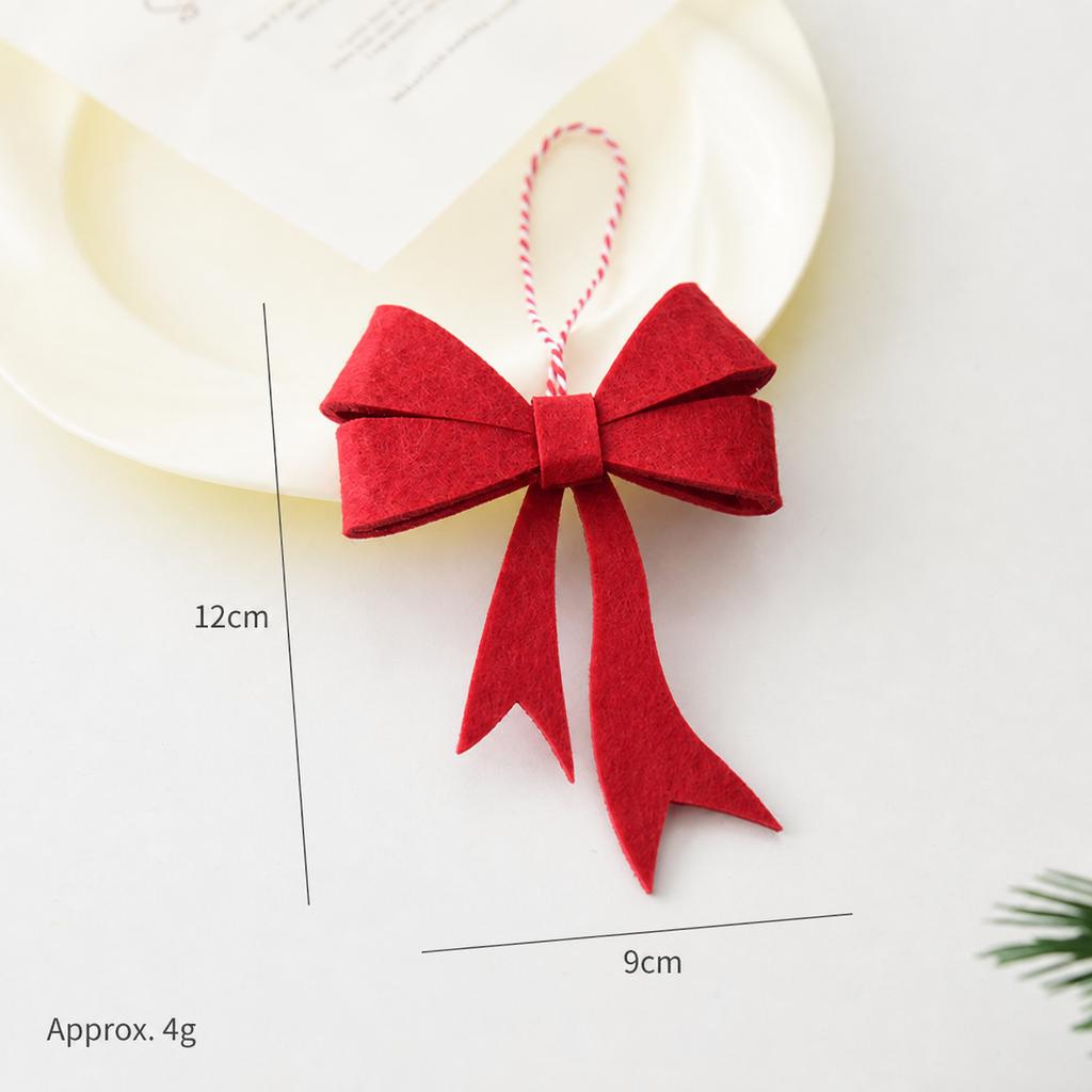 Holiday Hanging Ornament Stiff Christmas Bow Pendant Christmas Drop Ornament Multi Felt Bow Christmas Pendants For Holiday Home