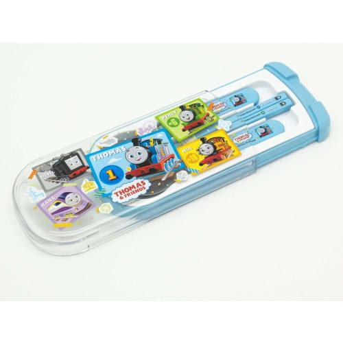 OSK Thomas the Tank Engine Pull-Out Lid Trio Blue [CT-20] Dishwasher Safe