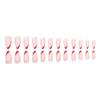 French Style Medium Length Press On Nails Gold Stripes Red Accents Ins Students