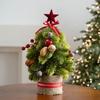Ready-to-Display Mini Christmas Tree with Integrated Base, Soft Finish, and Arranged Seasonal Decorations for Indoor Use