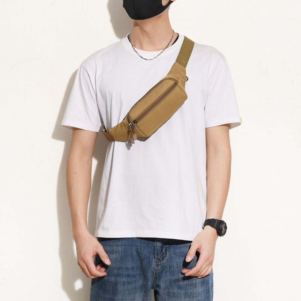 Adjustable Men Chest Bag Large Capacity Running Fanny Pack Fashion Crossbody Bag  Outdoor Sports