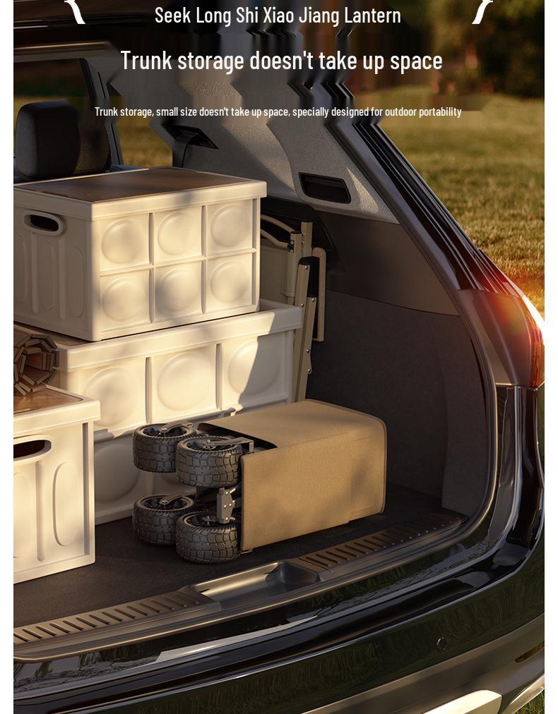 Outdoor Folding Camping Cart with Table and Picnic Storage