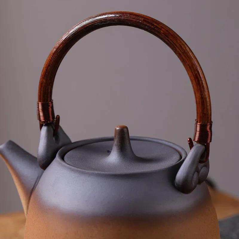 Furnace making tea Household pottery pot Indoor beam making teapot Electric pottery stove Side handle Size Capacity kettle