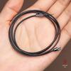 Black Waxed Leather Cord Jade Pendant Necklace for Men and Women
