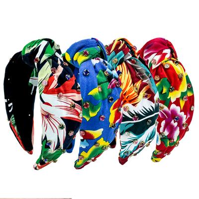 1 STK Damen Neue Mode Haarband Für Damen Übergröße Breite Seite Stirnband Camouflage Lebendig Stoff Turban Erwachsene Haarschmuck