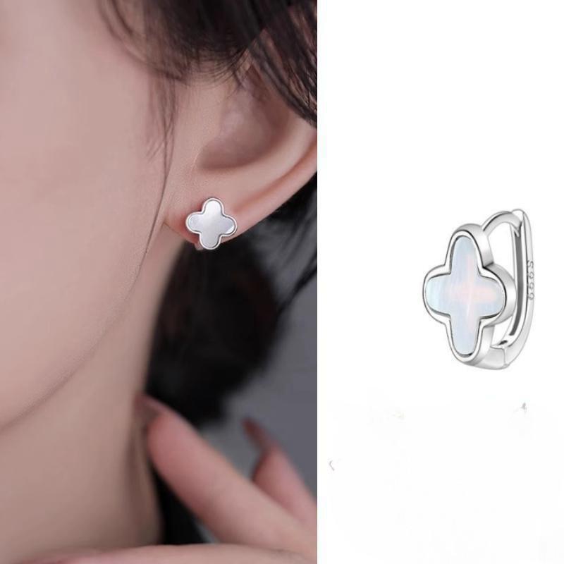 Fritillaria Vierblättriges Kleeblatt Ohrstecker - Einfache, Elegante Ohrstecker für Damen im Französischen Coco Stil