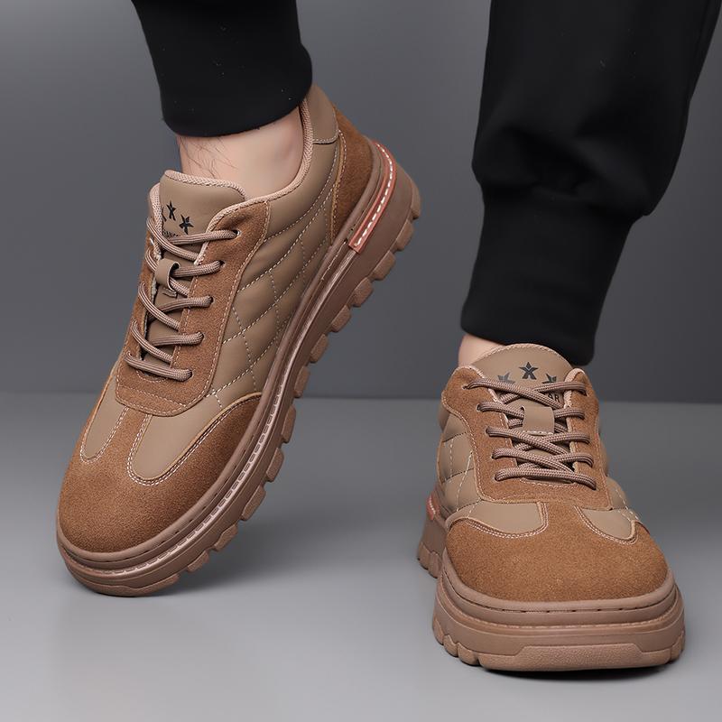 Fashion Men's Casual Shoes 2024 New Mens Hiking Flats Designed Retro Trendy Walking Shoes All-match Wear-resistant Male Footwear