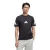 adidas T-shirt a Maniche Corte con Stampa Logo Girocollo Uomo Top Nero JC7920