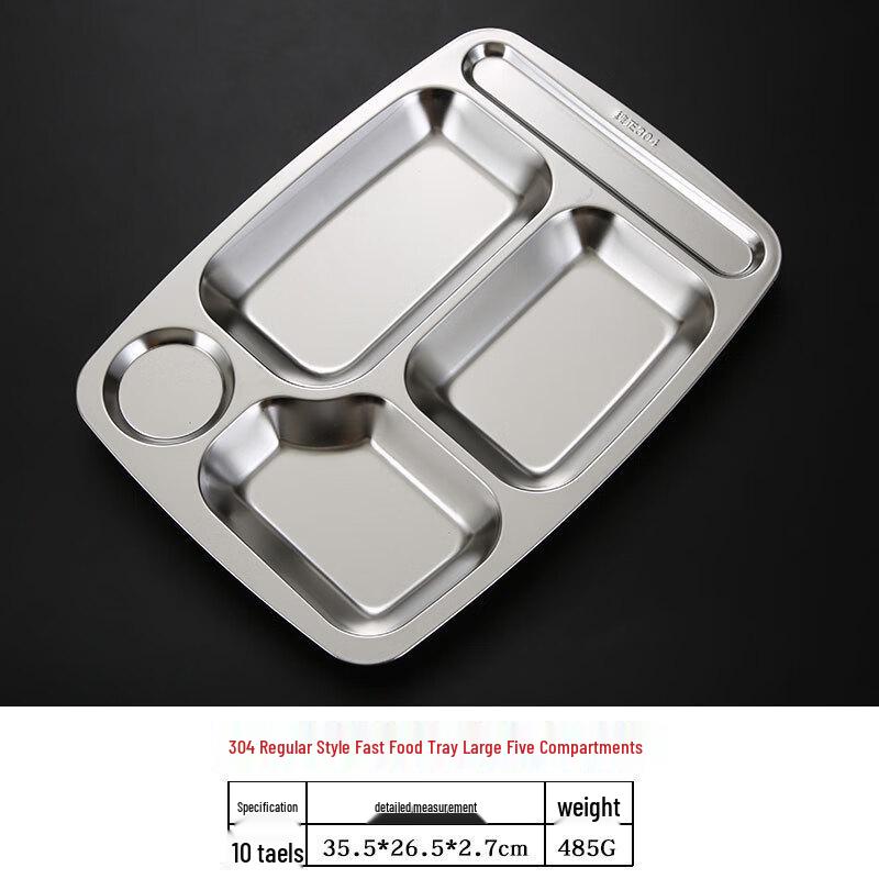 

Disposable 5-Compartment Cafeteria Tray