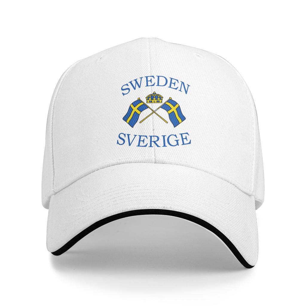 Custom Sweden Flag Baseball Cap Unisex Women Adjustable Dad Hat Outdoor Snapback Caps