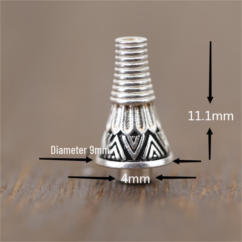 108-Bead Red Sandalwood & Passion Fruit Seed Silver Vajra Stupa Buddha Head Accessory