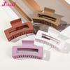 4 Pcs Warm Color Big Hair Claw Clips 3.3" Non-slip Square Matte Banana Clips for Women,Strong Hold Jaw Clips for Thick Thin Hair