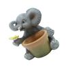 Lovely Elephant Plant Holder Handcraft Resin Plant Pot for Succulent Plant Flower for Yard Patios Garden Decoration
