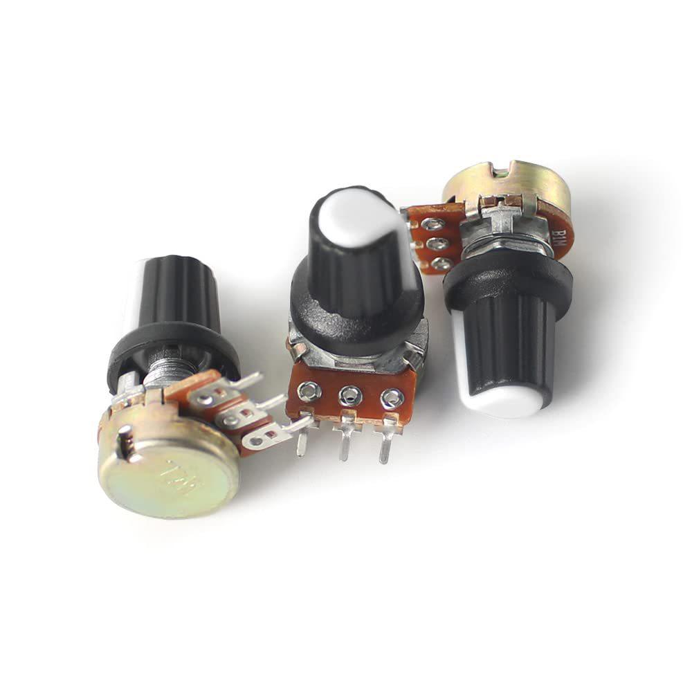 WH148 15mm B10K Short Handle Potentiometer Knob with Switch and Tripod